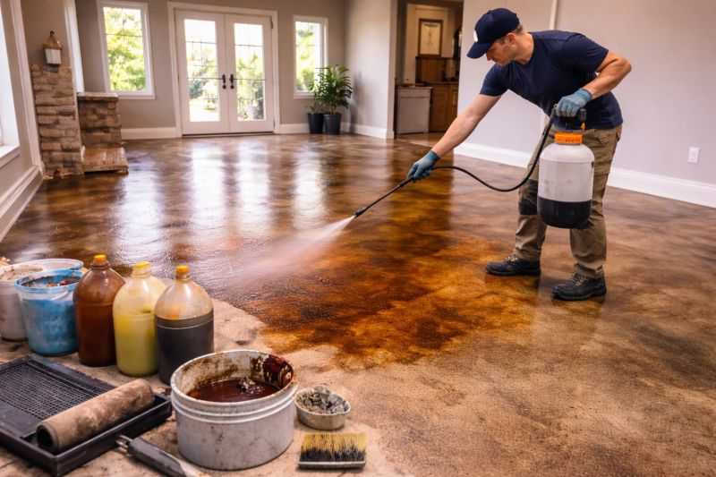 Concrete Floor Staining in Frisco, TX