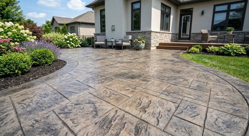 Stamped Concrete Installation in Fort Worth, TX