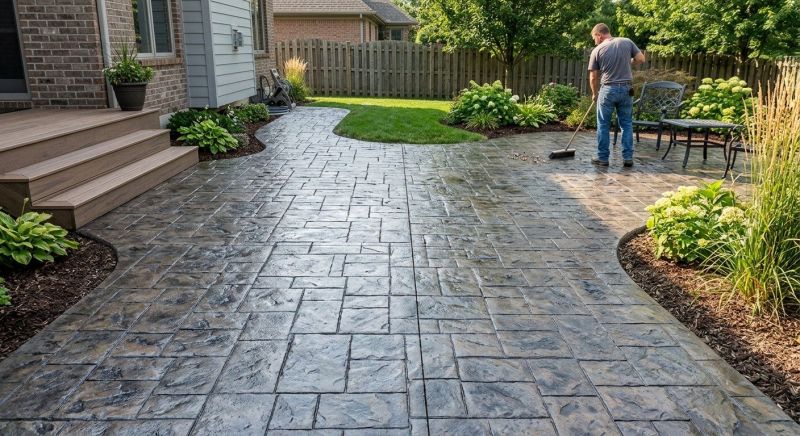 Stamped Concrete Installation in Dallas, TX