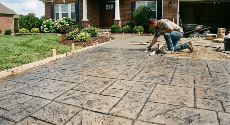 Stamped Concrete Paving in Dallas, TX