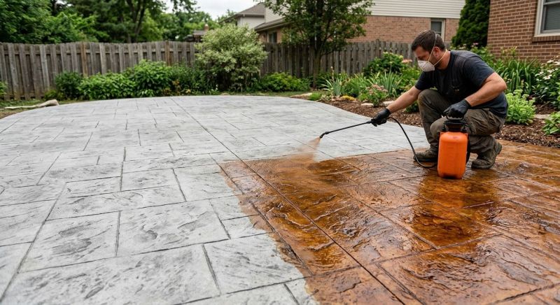 Tinted Concrete Installation in Dallas, TX